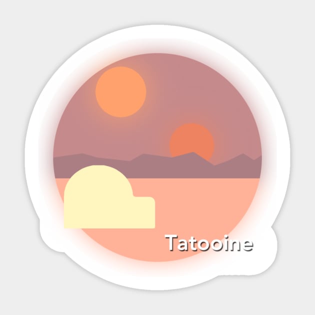 Tatooine Sticker by TechGeekGaming